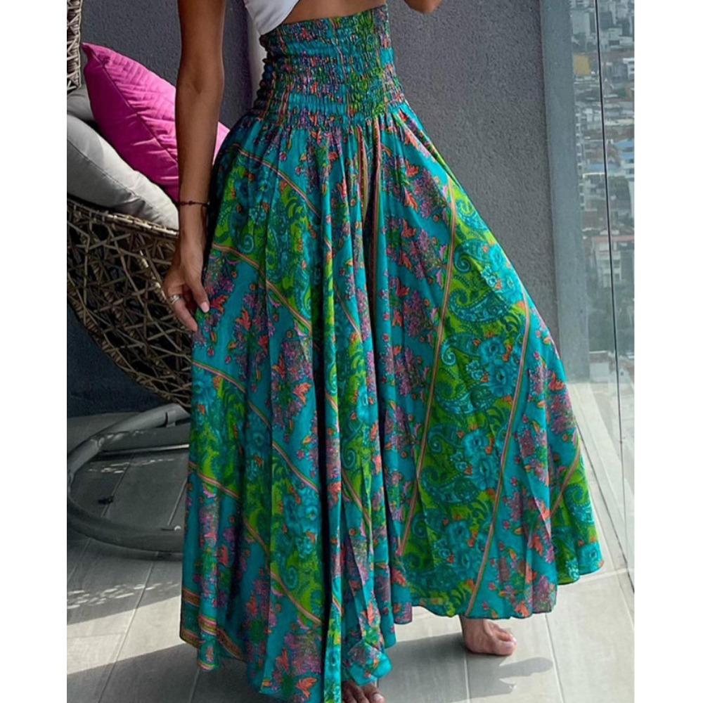 New casual fashion floral high waist skirt women's clothing