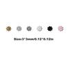 10 Pcs Gold Rhinestone Flower 3D Alloy Nail Charms Mini Flower Sparkling Gold Silver Floral Decorations Manicure Cool Charms