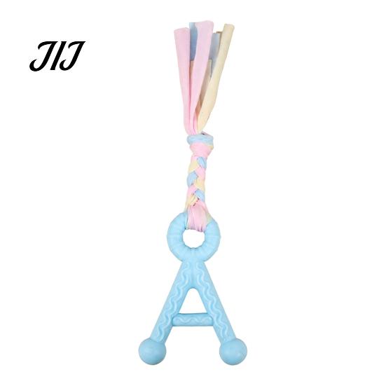 Alphabet Chew Toys A-Letter Dog Toy with Braided Rope, Tug of War Pet Boredom Gum Friendly Toy, Puppy Teeth Cleaning for Small Medium Breed Dogs