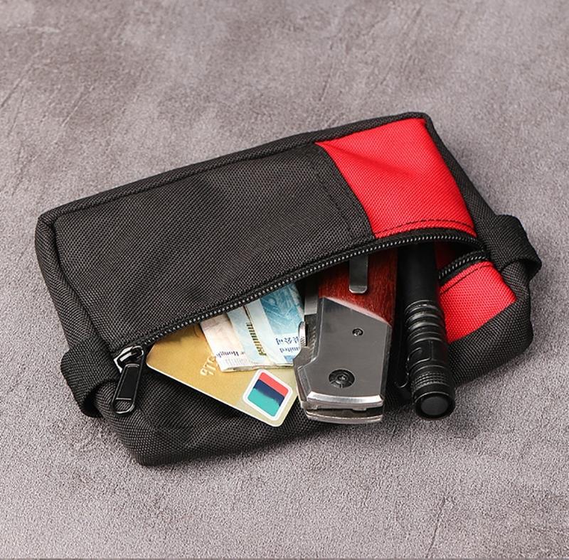 Tactically Storage Pouch Mini Portable Coin Purse Wallets Travel Zipper Belt Bag