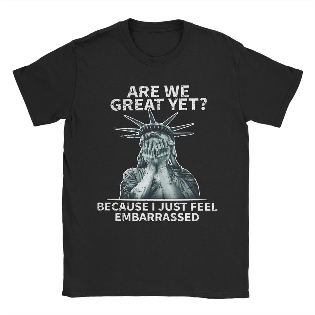 Men Women Are We Great Yet Shirt Pure Cotton Printed T-Shirt  Clothing Outfits