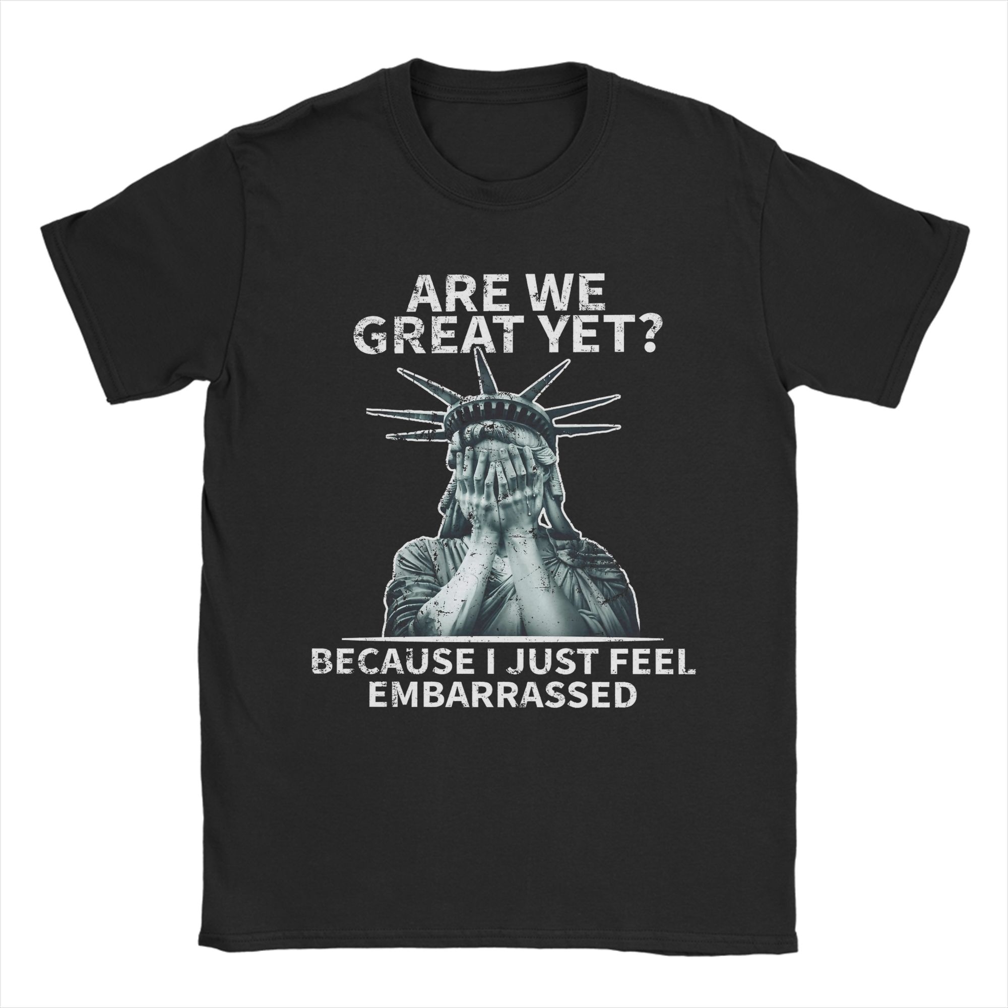 

Are We Great Yet Outfit Unisex T Shirt Cotton Tee Graphic Printing Tops T-shirt 4XL
