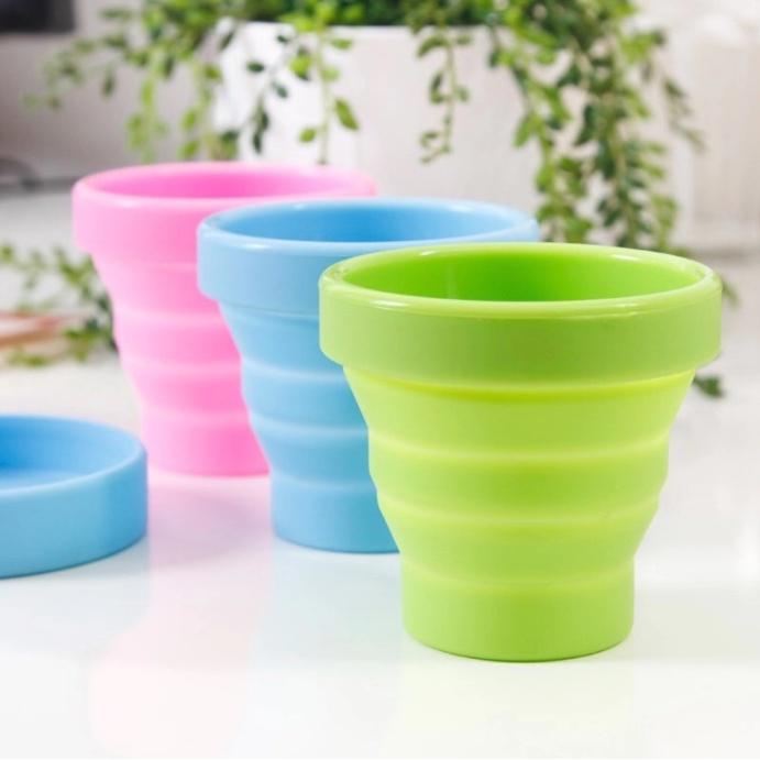 Household Silicone Folding Water Cup Outdoor Travel Silicone Gargle Cup Retractable Mini Cup Portable Compression Folding Cup