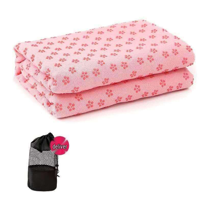 Extra Long & Wide Non-Slip Yoga Towel: Absorbent, Washable Blanket with Mesh Bag