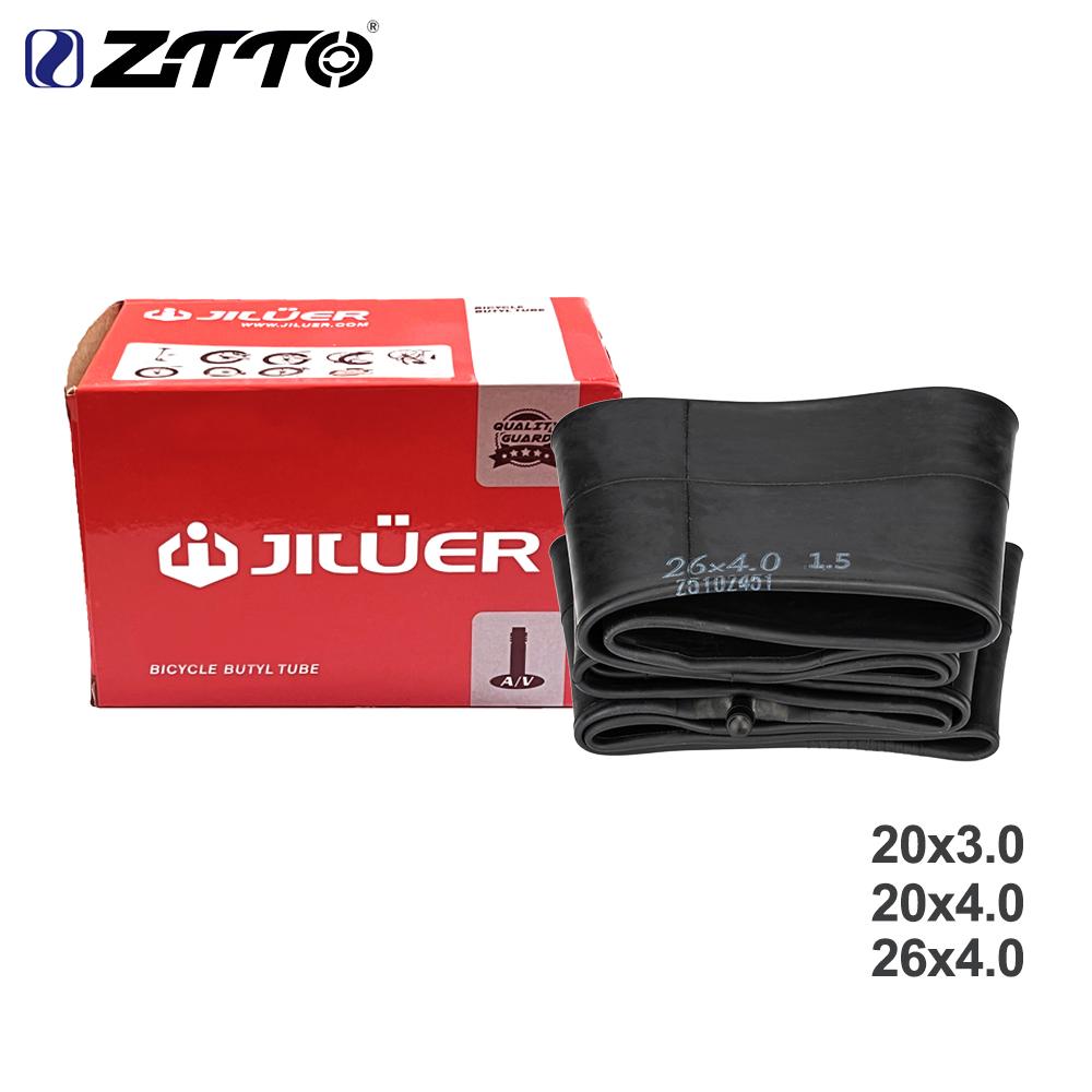 ZTTO 1pcs Fat Bicycle Tube 20x3.0 20x4.0 26x4.0 Bike Inner Tube For Snowmobiles Bicycles A/V Black Tyre
