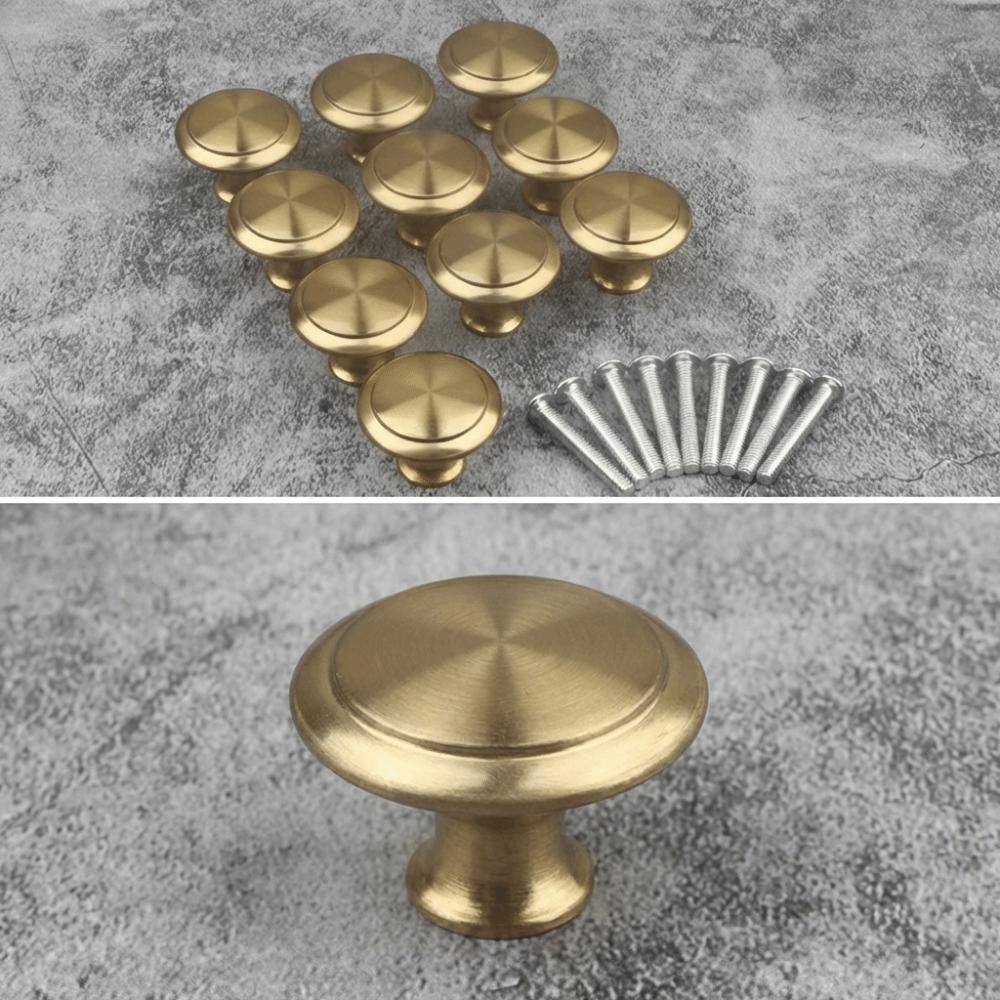 Golden Color Single Hole Handle Round Shape Furniture Handle Pull Handle Furniture Hardware