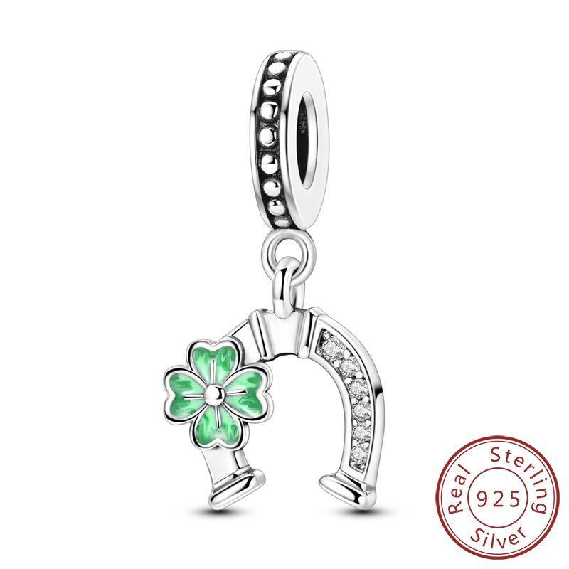 100%Stering Copper Lily Of The Valley Rose Charms Beads Butterfly Lucky Pendant Fit Original Bracelet Diy For Womenjewelry