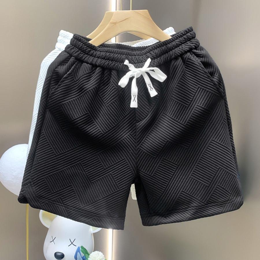 Men's Trendy Diamond Pattern White Shorts - Stylish Summer Home Wear Half Pants