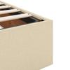 Ottoman Bed with Mattress and LED Cream 90 X 200 Cm Fabric