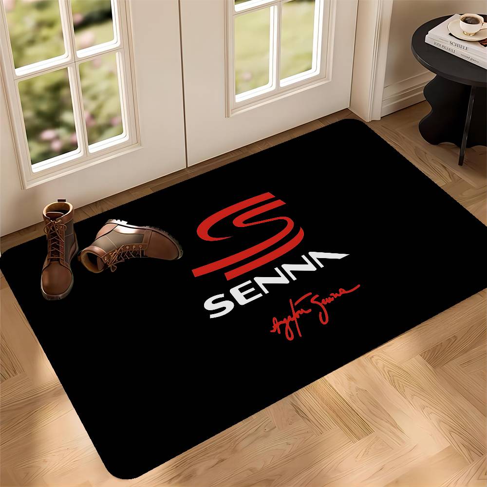 A-Ayrton S-Senna logo Door Mat Washable Non-Slip Living Room Sofa Chairs Area Mat Kitchen Doormat Area Rug