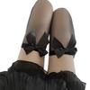 Sexy Ultra-thin Summer High Tube Black Stockings White Over-knee Long Tube Thigh Black Half-pure Lace Mesh Socks