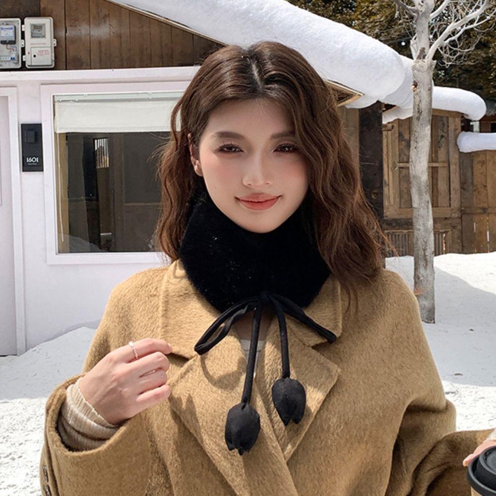 Multi Functional Warm Plush Scarf Headband Fur Neck Warmer Fashion Rabbit Fur Earmuffs  Shopping