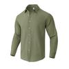 Men's Linen Relaxed Fit Long Sleeve Shirt and Pants Beach Set for Summer