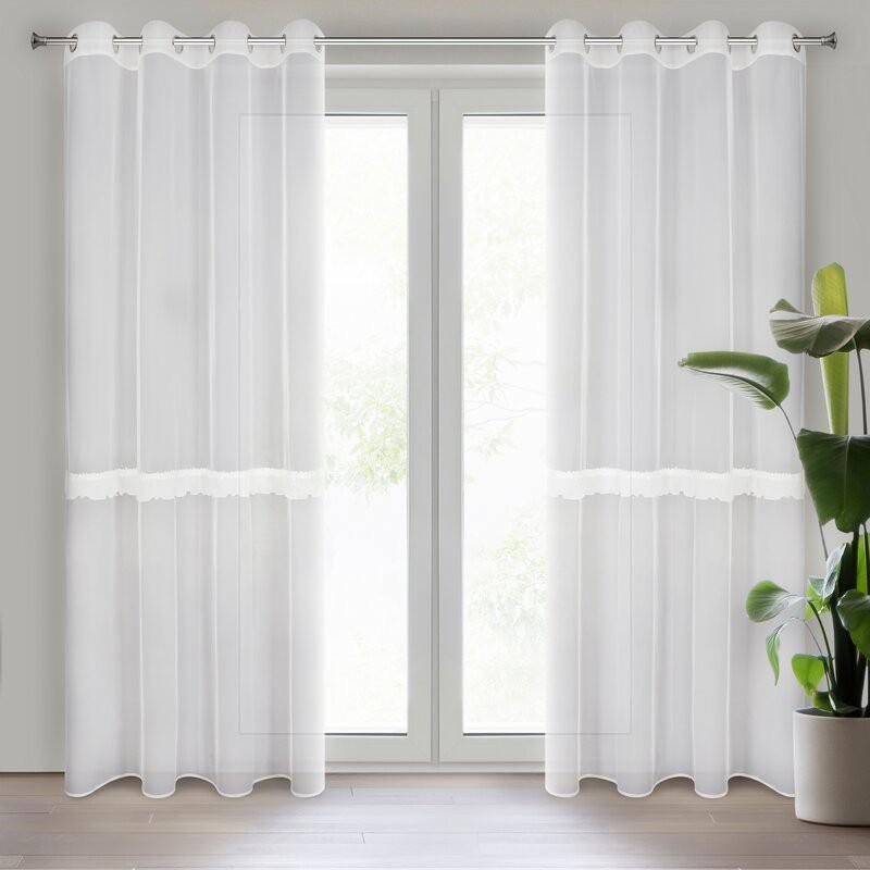 Firana Gotowa Sofi 140X260Białaaplikacja
