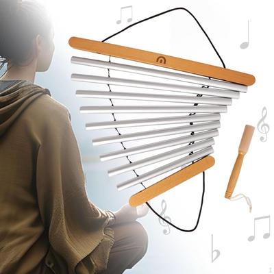 9 Tone Handy Chime with Mallet Pounding Toys Motor Skills Swinging Chimes Musical Toy for Preschool
