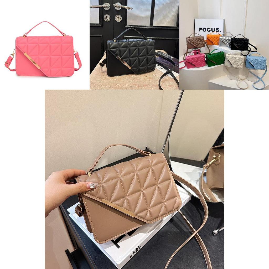 Stylish Ladies Quilted Pu Shoulder Bag Charming Small Crossbody Purse For Casual Travel