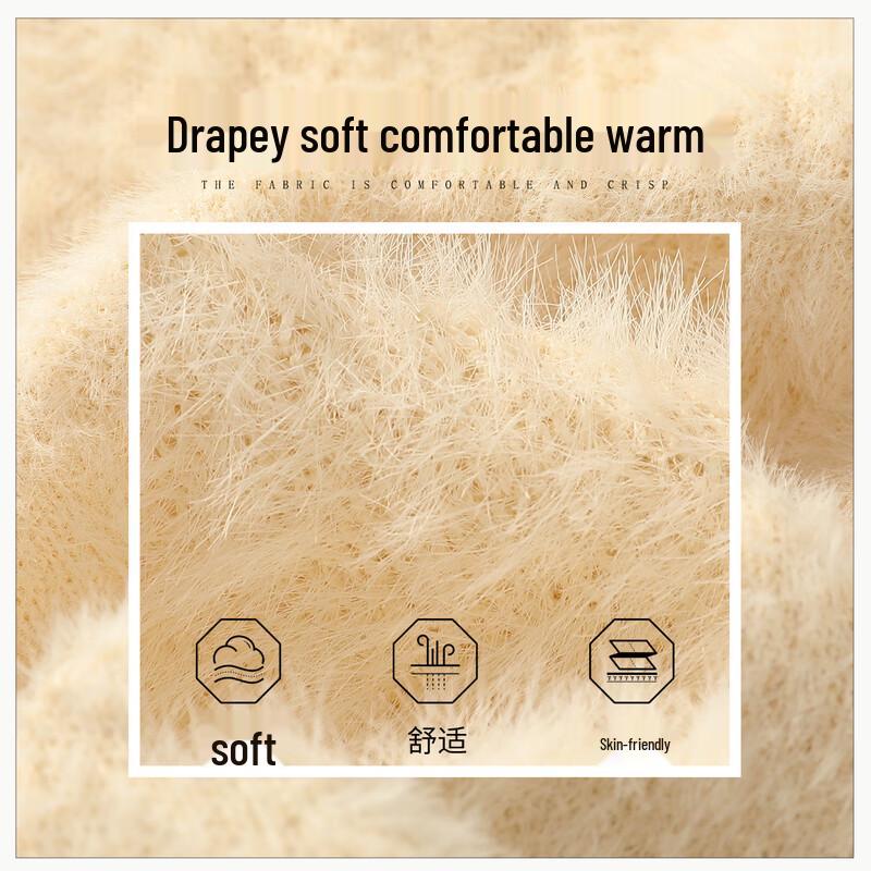 Izzue i.t Women's Love Heart Pattern Loose Round Neck Sweater