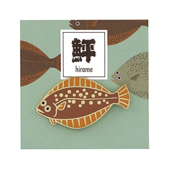 Itoya Delicious Fish Pin Badge Hirame