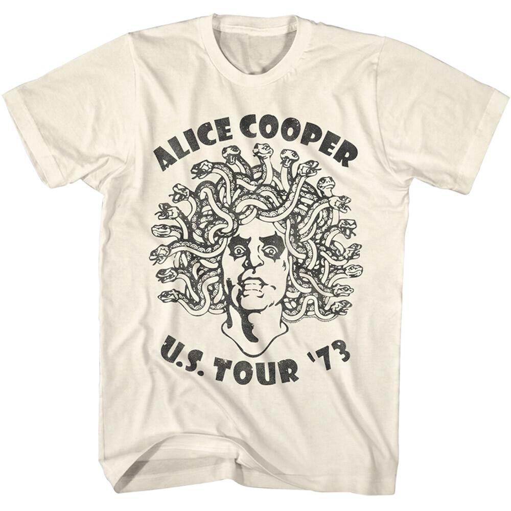 Alice Cooper Madussa Head US Tour 1973 Men T Shirt Shock Rock Tour Merch M