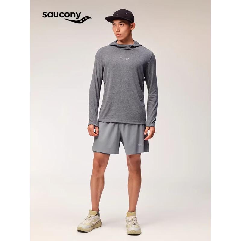 SAUCONY Merino Wool Hooded Long Sleeve T-shirt