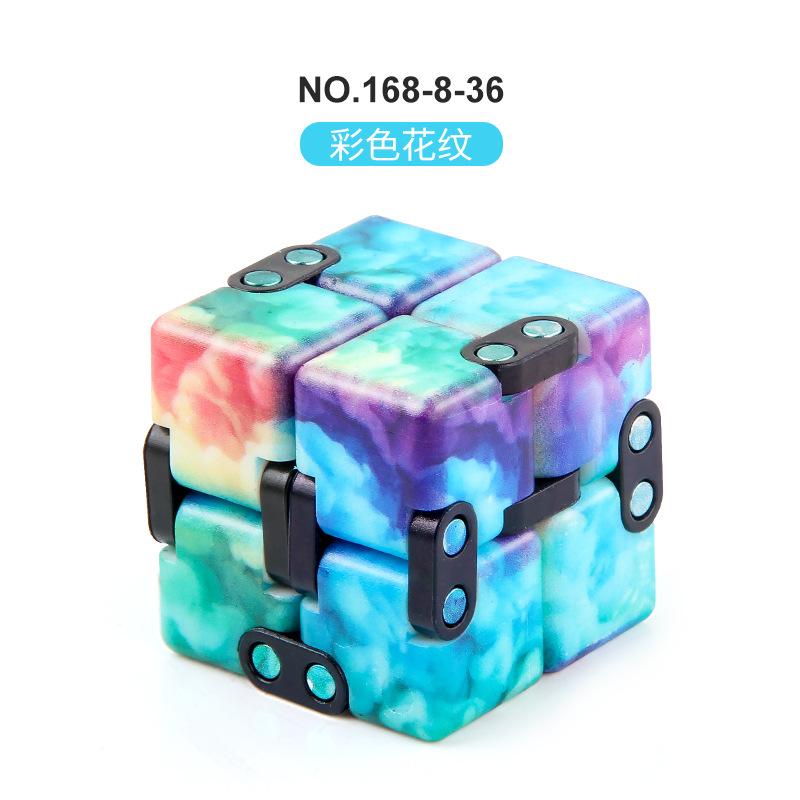 New Strange Decompression Toy Uv Print Camouflage Infinite Rubik'S Cube Halloween Folding Variety Flip Rubik'S Cube Fingertips Rubik'S Cube