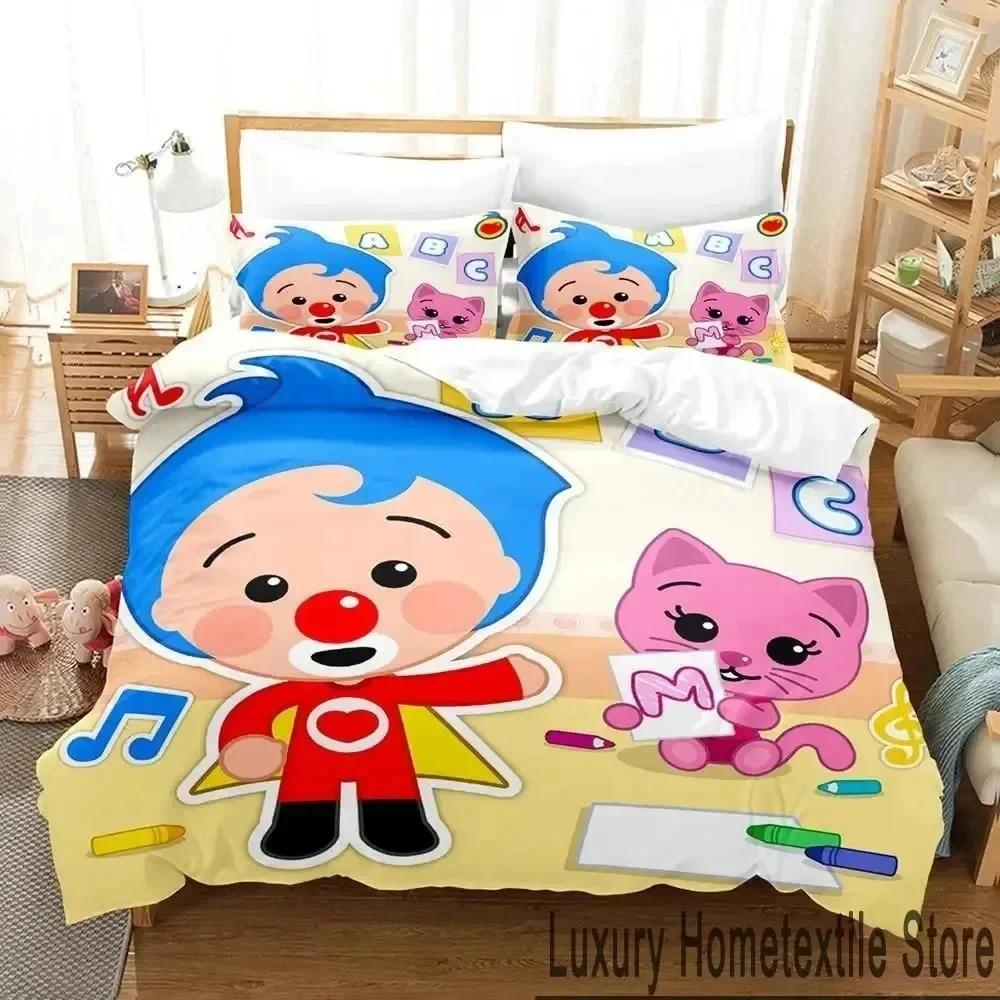 3D Print Plim Cartoon Plim Bedding Set Boys Girls Twin Queen King Size Duvet Cover Pillowcase Bed boys Adult Home Textileextile