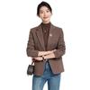 Petite Khaki Women's Suit Jacket - 2024 Spring/Autumn Professional High-End Top
