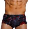 Men's Black Red Phantom Abstract Quick-Dry Beach Shorts