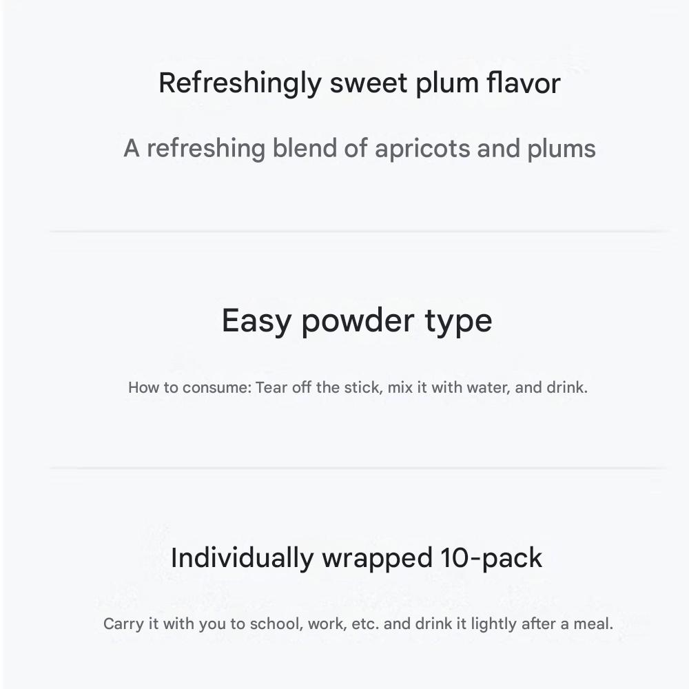 Asabi(ACV, Apple Cider Vinegar) Tok Plum + Omija(Korean Schisandra) 5 G X 20 Sticks