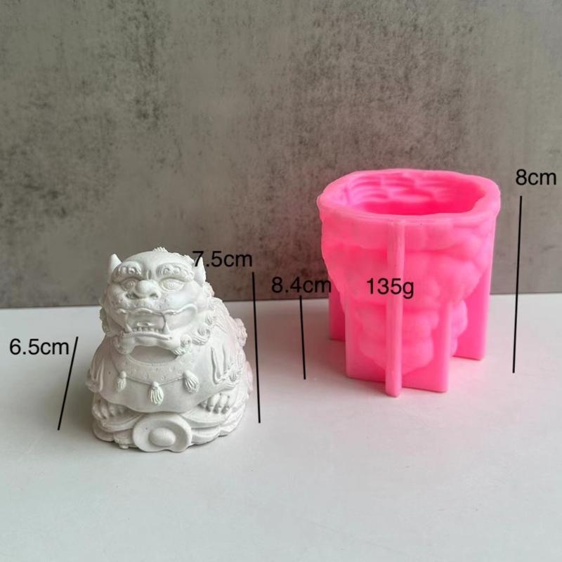 Crystal Epoxy Resin Mold 3D Lion Silicone Candle Mold Plaster Resin Mold Aromatherapy Candle Making Tool Home Decoration