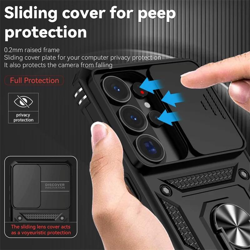 Shockproof Armor Case For Samsung S26 Ultra 5G Camera Lens Protection Fundas For S 26 Plus S26Ultra Magnetic Holder Ring Cover
