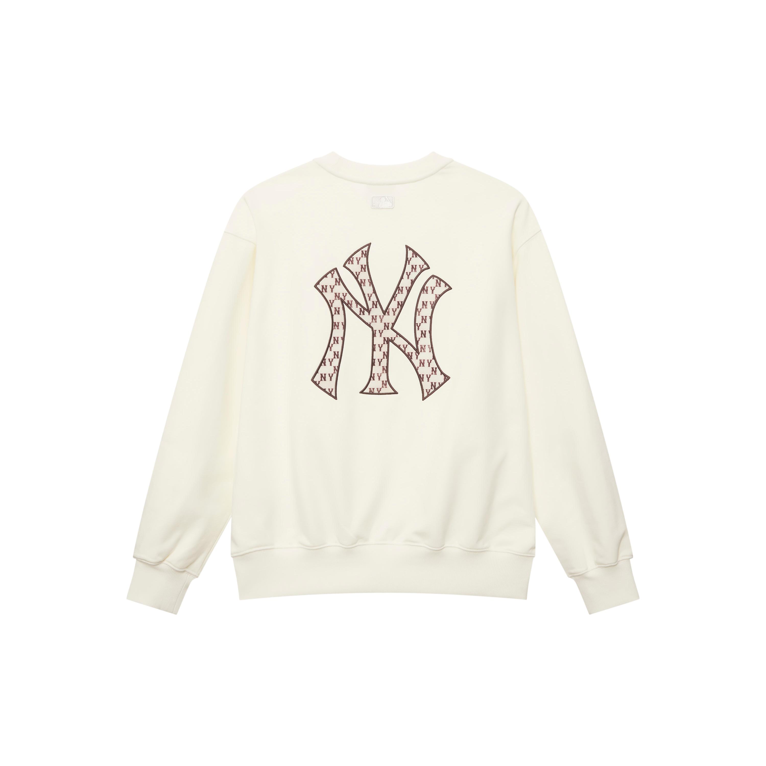 MLB MONOGRAM SS25 Crew Neck Sweatshirt Unisex Standard Ivory 3AMTM0451-50CRS XL