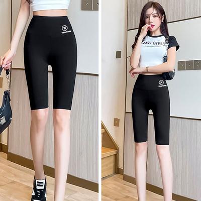 Ice Silk Shark Pants Female Summer Wear Safety Leggings High Waist  Abdomen Hip Yoga Pants.