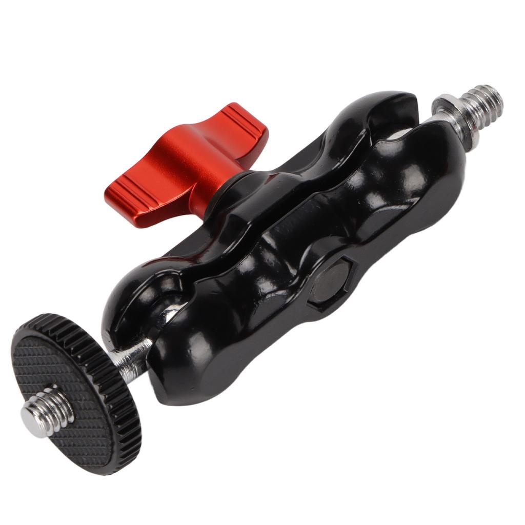 Super Camera Clamp Mount Rustproof Adjustable Double Ball Head Adapter for Camera Light Flashlights