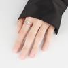 Adjustable Heart Shape Ring With Cubic Zirconia For Women Fashion Jewelry