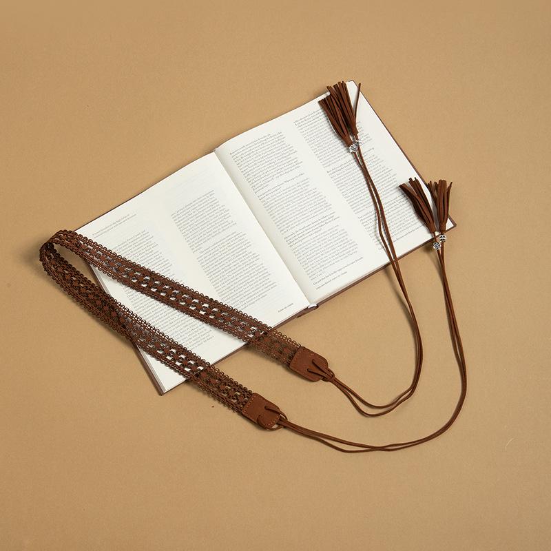 Bohemian Tassel Woven Belt - Women's Casual Exotic Korean Style Waist Ornament