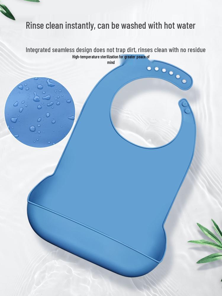 Waterproof Silicone Bib for Adults: Ideal for Elderly Mealtime