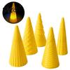 Christmas Tree Decorations Set 5Pcs Illuminated With/No LED Lights, Nordic Style Luminous Desktop Holiday Ornaments Tabletop Ornaments, Cone for Home