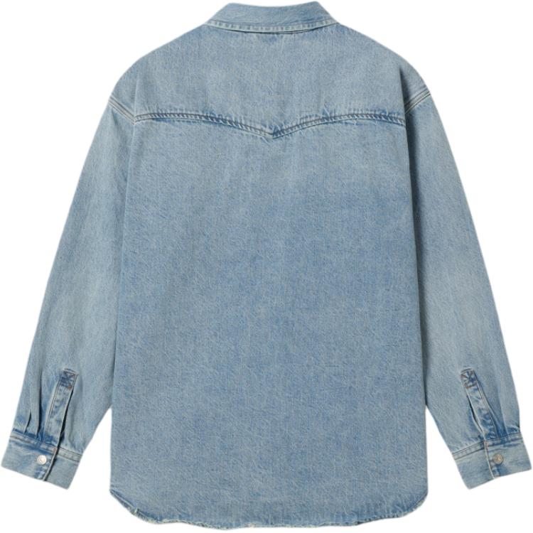 Levis Comfortable Casual Simple Single Button Long Sleeve Denim Jacket Men Jackets 004ZF-0000