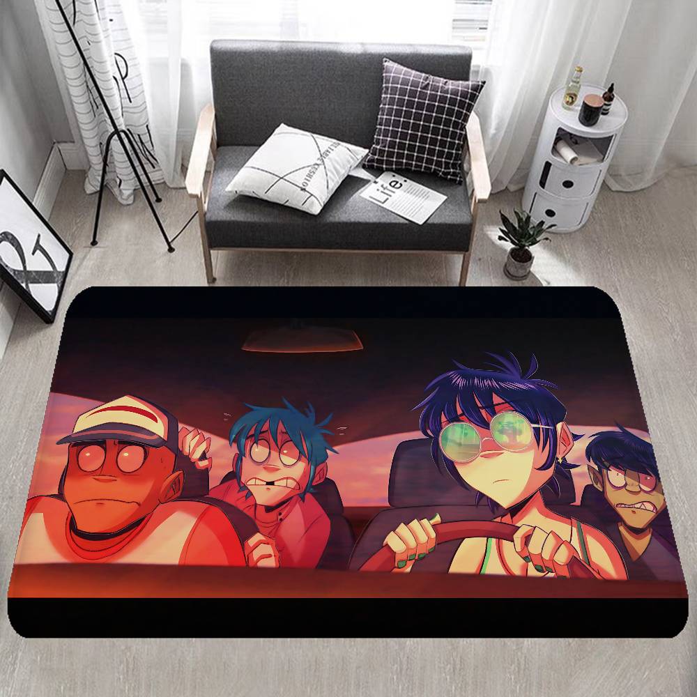 Virtual Band G-Gorillaz Floor Mat INS Style Soft Bedroom Floor House Laundry Room Mat Anti-skid Household Carpets