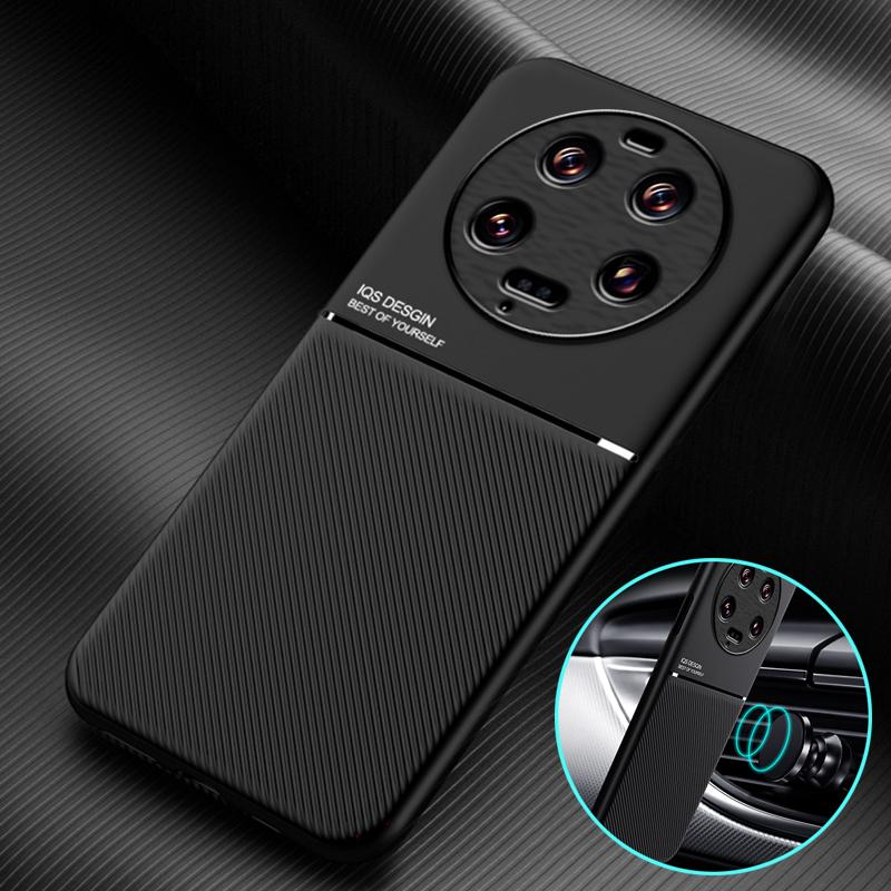 For Xiaomi Mi 13 Ultra Case Luxury Leather Magnetic Car Holder Plate Phone Case For Xiaomi Mi13 Ultra 13ultra Stand Back Cover