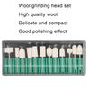 12pcs Premium Wool Felt Wool Felt Nail Polishing Head  Salon & Home DIY Manicure Maintenance