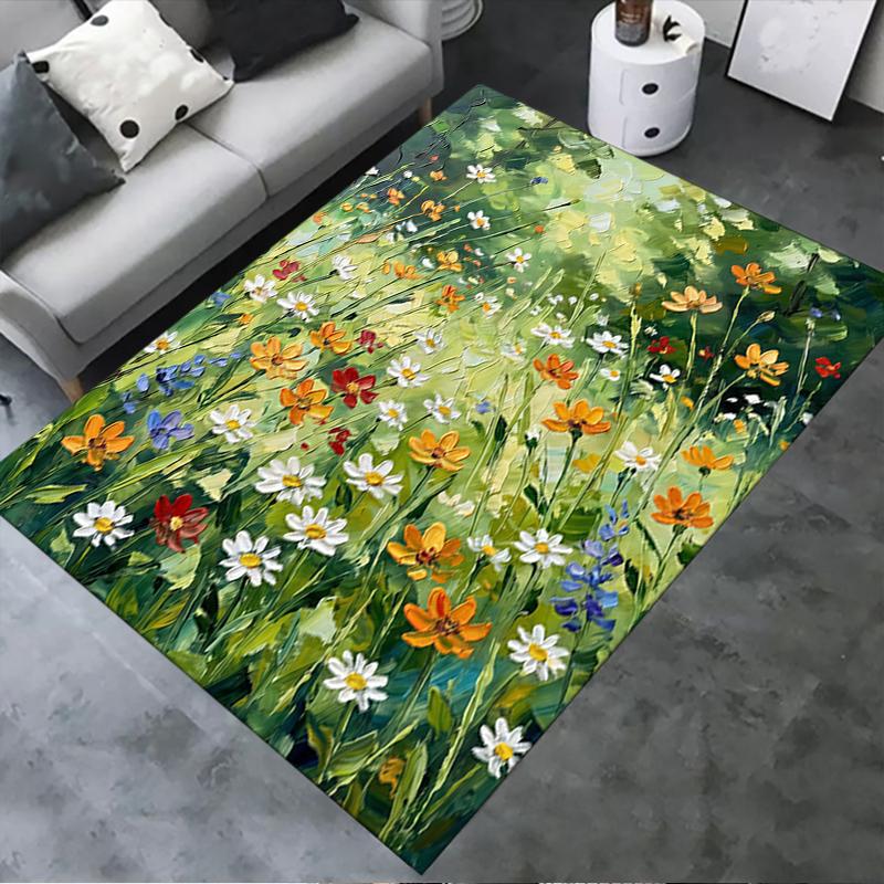 2025 New Healing Flower Carpet Rug for Living Room Bedroom Home Sofa Decoration,Kids play Non-slip Floor Mat