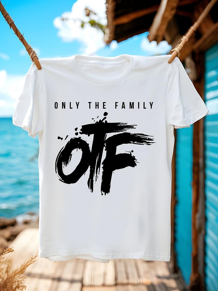Cotton Tshirt with Bold OFF Letter Print Comfortable Brea...