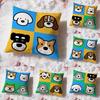 Cartoon Simple Cute Dog Cushion Cover Premium Comfort Reversible Pillow Cove -Two In One Design for Any Room & Car Interior