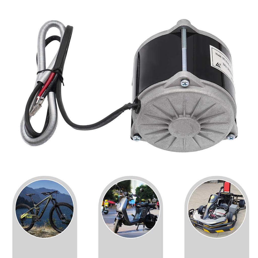 500W Brushed DC Gear Electric Motor, 36V Rated Voltage, Electric Bicycle Brushed Motor, 200kg/440.9lbs Motor Load Capacity