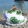 Tropical Plant Print Round Beach Towel Super Absorbent Quick Dry Microfiber Outdoor Picnic Mat Sunbathing Blanket For Travel