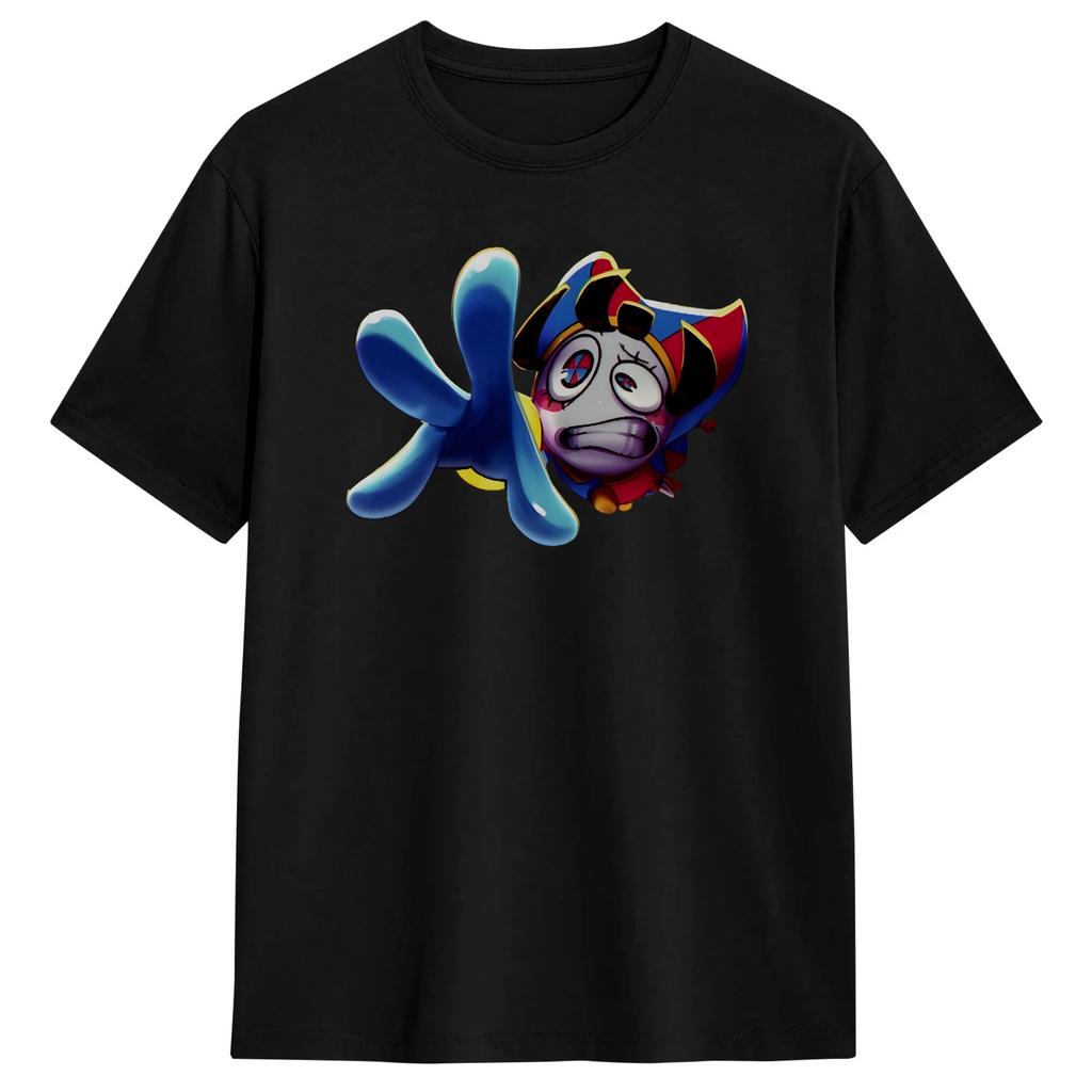Cartoon Digatal Circus Unisex T Shirts Humor Tee Shirt Short Sleeve Round Neck TShirts Cotton Gift Idea Clothes