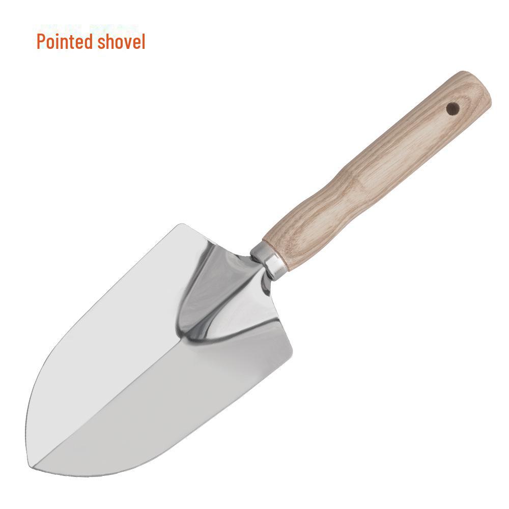 In Stock: Stainless Steel Garden Shovel for Planting and Outdoor Use, Ideal for Cauliflower and Other Vegetables.