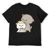 Peach And Goma Mochi Cat Mochi Milk Couple T Shirts For Unisex Unisex Novelty Tshirt O Neck Tee Shirt Short Sleeve Tops